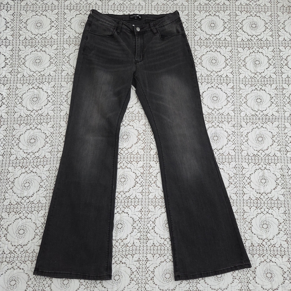 Fashion Nova Charcoal Flare Jeans Size 13